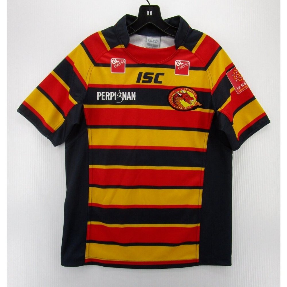 Catalans Dragons Rugby Jersey Small Catalans Cup Perpignan Shirt ISC NEW